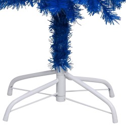 Arbre de Noël artificiel pré-éclairé et boules bleu 120 cm PVC 