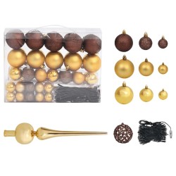 Arbre de Noël artificiel pré-éclairé et boules bleu 120 cm PVC 
