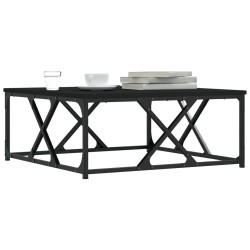 Table basse noir 70x70x30 cm bois d'ingénierie 