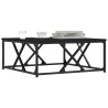 Table basse noir 70x70x30 cm bois d'ingénierie 