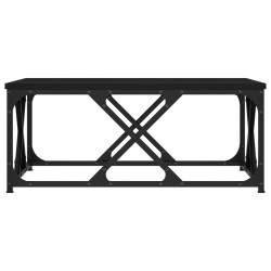 Table basse noir 70x70x30 cm bois d'ingénierie 