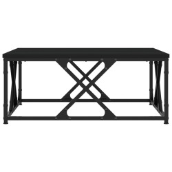 Table basse noir 70x70x30 cm bois d'ingénierie 