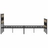 Cadre de lit en métal sans matelas chêne sonoma 135x190 cm 