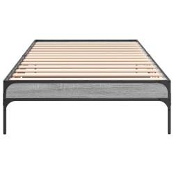 Cadre de lit sans matelas sonoma gris 75x190 cm 