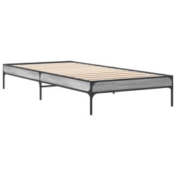 Cadre de lit sans matelas sonoma gris 75x190 cm 