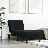 Chaise longue noir velours 