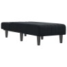 Chaise longue noir velours 