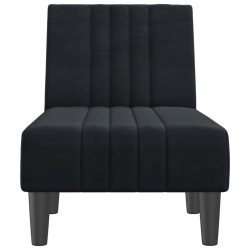 Chaise longue noir velours 