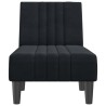 Chaise longue noir velours 