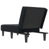 Chaise longue noir velours 