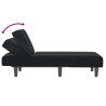 Chaise longue noir velours 