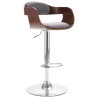 Tabouret de bar Contreplaqué et tissu gris 