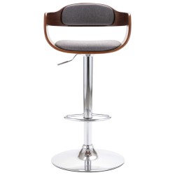 Tabouret de bar Contreplaqué et tissu gris 