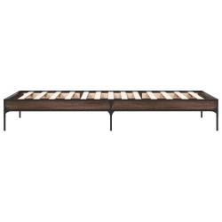 Cadre de lit sans matelas chêne marron 75x190 cm 