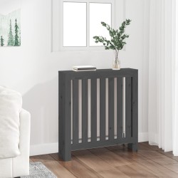 Cache-radiateur Gris 79,5x19x84 cm Bois massif de pin 