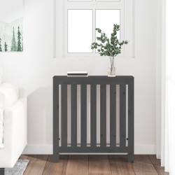 Cache-radiateur Gris 79,5x19x84 cm Bois massif de pin 