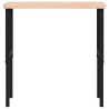Établi 100x(55-60)x(73-99,5) cm bois massif de hêtre 