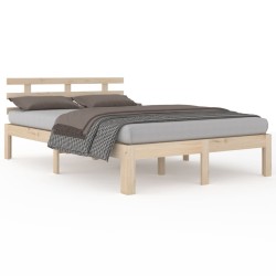 Cadre de lit sans matelas bois massif 140x200 cm 