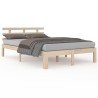 Cadre de lit sans matelas bois massif 140x200 cm 