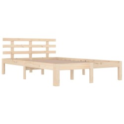Cadre de lit sans matelas bois massif 140x200 cm 
