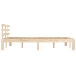 Cadre de lit sans matelas bois massif 140x200 cm 