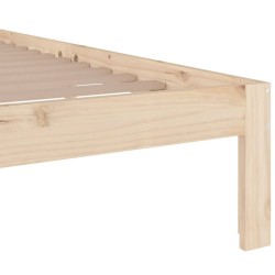 Cadre de lit sans matelas bois massif 140x200 cm 