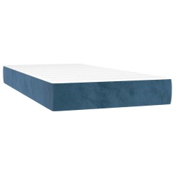 Matelas de lit à ressorts ensachés 90x220x20 cm velours 