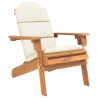 Chaise de jardin Adirondack avec coussins bois massif d'acacia 