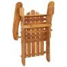 Chaise de jardin Adirondack avec coussins bois massif d'acacia 