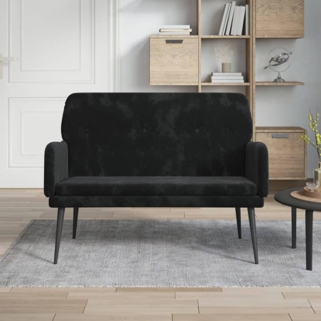 Banc Noir 108x79x79 cm Velours 
