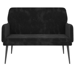 Banc Noir 108x79x79 cm Velours 