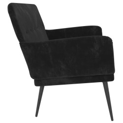 Banc Noir 108x79x79 cm Velours 