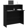 Bureau de réception noir 100x50x103,5 cm bois d'ingénierie 