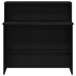 Bureau de réception noir 100x50x103,5 cm bois d'ingénierie 