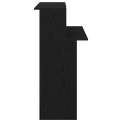 Bureau de réception noir 100x50x103,5 cm bois d'ingénierie 