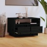 Meuble TV Noir 60x35x37 cm Bois de pin massif 
