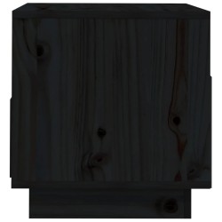 Meuble TV Noir 60x35x37 cm Bois de pin massif 