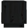 Meuble TV Noir 60x35x37 cm Bois de pin massif 