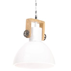Lampe suspendue industrielle 25 W Blanc Rond 30 cm E27 