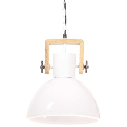 Lampe suspendue industrielle 25 W Blanc Rond 30 cm E27 