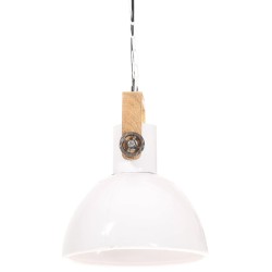 Lampe suspendue industrielle 25 W Blanc Rond 30 cm E27 