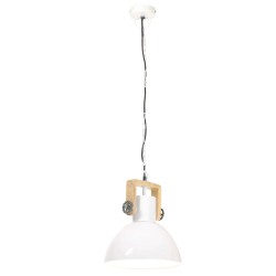 Lampe suspendue industrielle 25 W Blanc Rond 30 cm E27 