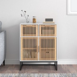 Buffet blanc 60x30x75 cm bois d'ingénierie 