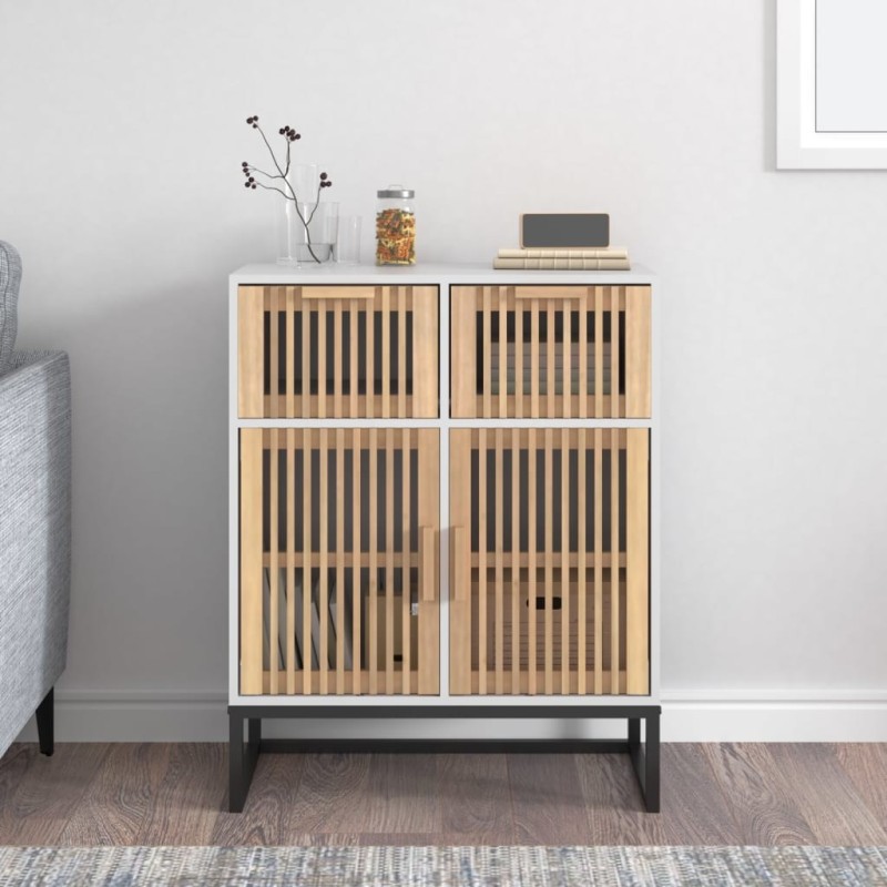 Buffet blanc 60x30x75 cm bois d'ingénierie Buffet blanc 60x30x75 cm bois d'ingénierie