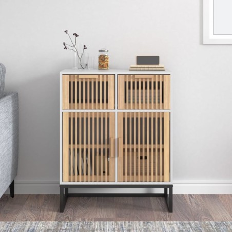 Buffet blanc 60x30x75 cm bois d'ingénierie 