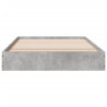 Cadre de lit sans matelas gris béton 90x200 cm 