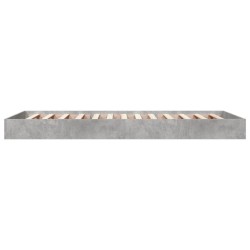 Cadre de lit sans matelas gris béton 90x200 cm 