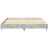 Cadre de lit sans matelas gris béton 200x200 cm bois ingénierie 