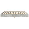 Cadre de lit sans matelas gris béton 200x200 cm bois ingénierie 