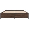 Cadre de lit sans matelas chêne marron 150x200 cm 